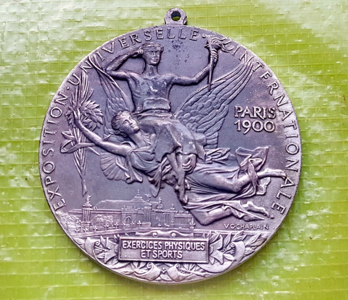 G203-Medalia retro Jocurile Olimpice SAINT- LOUIS USA-1904 Universal Exposition.