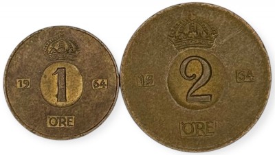 SUEDIA lot / set : 1 + 2 ORE 1964 [1] km 820 + 821 foto