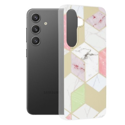 Husa pentru Samsung Galaxy S24 - Techsuit Marble Series - Purple Hex foto