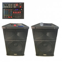 Boxe Audio Active BT, Radio USB TF Mixer 2Mic, 12 Inch Vlliodor DS3012 foto