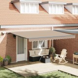 Cumpara ieftin Marchiză manuală retractabilă cu LED Bej 450x350 cm