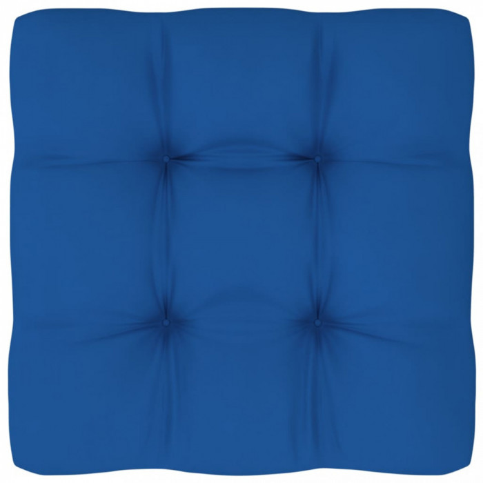 Pernă canapea din paleți, albastru regal, 70x70x10 cm