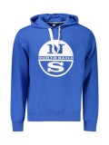 Hanorac barbati, cu imprimeu cu logo, Regular fit, Albastru deschis (Marime: S)