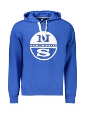Hanorac barbati, cu imprimeu cu logo, Regular fit, Albastru deschis, S