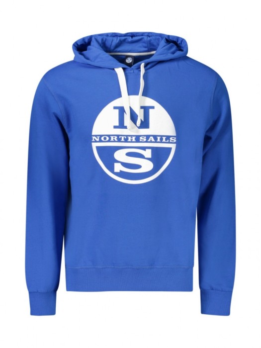 Hanorac barbati, cu imprimeu cu logo, Regular fit, Albastru deschis, S