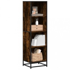vidaXL Bibliotecă, stejar fumuriu, 40x35x139 cm, lemn prelucrat