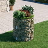 VidaXL St&acirc;lp de gabion, &Oslash;100x100 cm, oțel galvanizat, circular