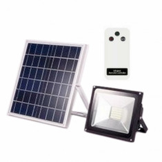 Proiector LED 30W cu Panou Solar si Telecomanda Alb Rece foto