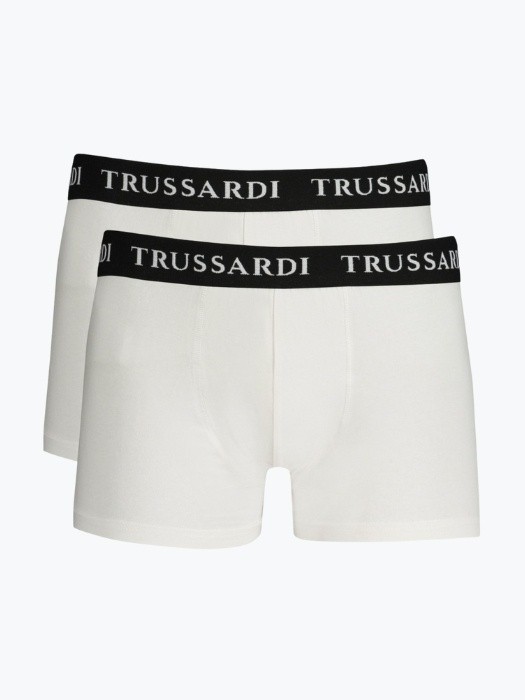Set 2 perechi boxeri cu logo, Alb, L
