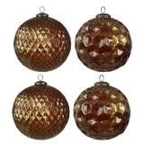 Cumpara ieftin Set 4 globuri brad Craciun sticla aurie 15x15 cm