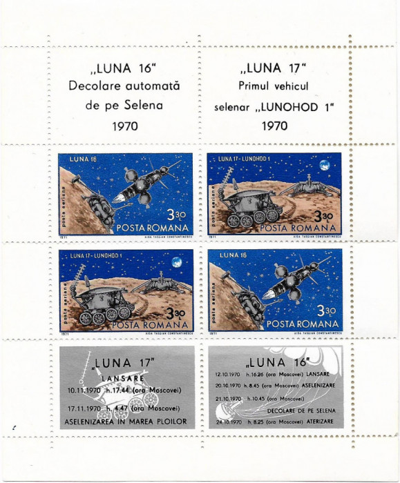 Colita Luna 16 si Luna 17, 1971 - NEOBLITERATA