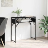vidaXL MasaConsole Stejar Negru 75x30x75cm Lemn compozit 882885