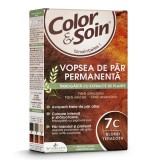 Vopsea de par fara amoniac, fara silicon, blond teracota, 7C, Color&amp;Soin