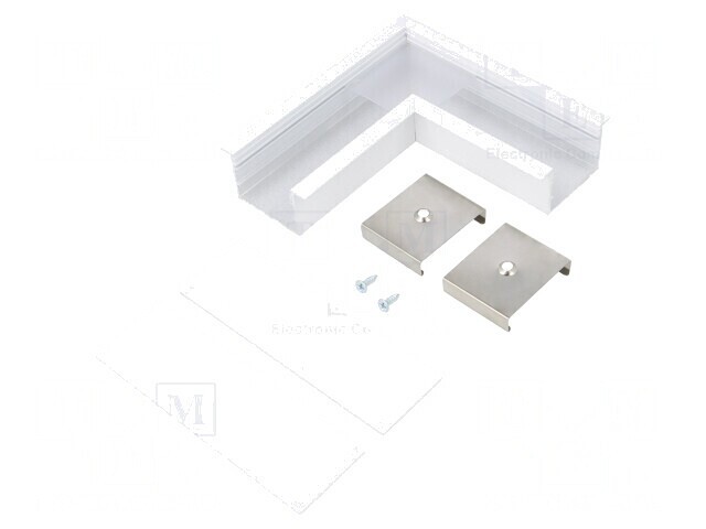 Conector 90&deg; Alb Aluminiu VARIO30-07