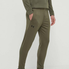 Under Armour pantaloni de trening Armour Fleece culoarea verde, neted