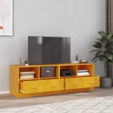 Gossi comoda tv, 2 buc., galben mustar, 67x39x44 cm, otel