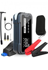 Starter Auto SI Compresor de Aer 4.35BAR/150PSI TruckPower, Ecran Digital 12V 24000 mAh, Iesire USB 5V/2.4A, Lanterna Led x 3 Moduri, Pawer Bank USB C