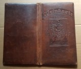 G29-Mapa cu reclama veche piele servit vin model gravat anii 1900 Austria.
