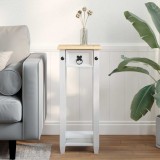 vidaXL Suport pentru plante Alb 30 x 30 x 73 cm Lemn de pin masiv 42024943