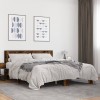 VidaXL Cadru de pat, stejar fumuriu 150x200 cm lemn prelucrat și metal 3280099