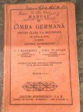 Manual de Limba Germană destinat clasei a V-a secundară (at&acirc;t pentru băieți, c&acirc;t și pentru fete) an 1935