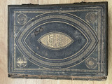 Biblia veche , 1875 , engleza, 6 kg, 34 x 28 x 9 cm , Biblie , coperta piele