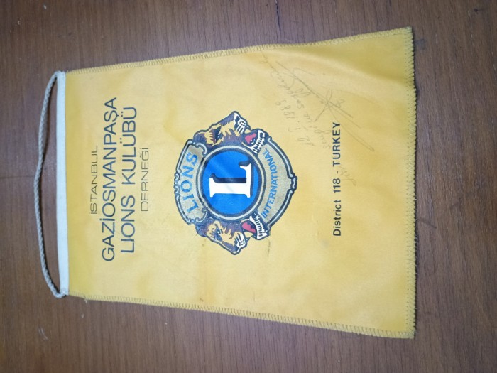 FANION CLUB MASONIC LIONS TURCIA