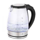 Fierbator electric Fakir Picardi, 1.8L, 2200w, Oprire automata, Iluminare LED, Sticla/Inox