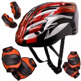 Set Protectie pentru copii, 7 piese, model BIKE, culoare Rosie AVX-KX5612