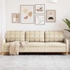 VidaXL Canapea cu 3 locuri, crem, 210 cm, material textil 4007416