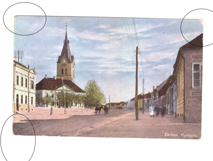 CP Codlea - Piata, pana in 1918, necirculata, animata, stare buna