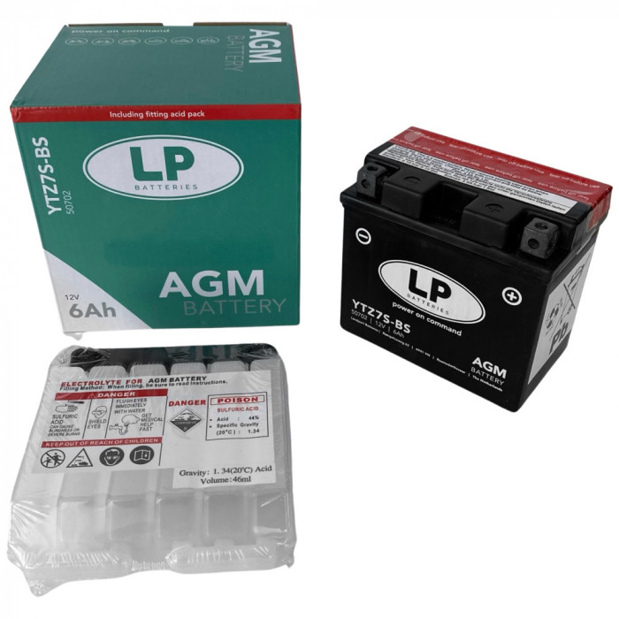 Baterie Moto LP Batteries Agm 6Ah 100A 12V MA LTZ7S-BS