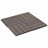 vidaXL Plăci pentru Deck 22 pcs Maro &icirc;nchis 30 x 30 cm Lemn compozit 3444833