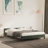 VidaXL Cadru de pat fără saltea, verde &icirc;nchis, 140x190 cm, catifea 347570