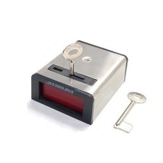 Buton panica cu retinere, carcasa metalica, NO/NC selectabil, 2 chei reset