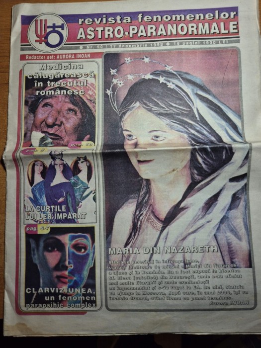 ziarul fenomenelor astro-paranormale 17 decembrie 1998