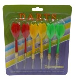 Set 6 sageti pentru Darts, plastic + metal, 15 x 17 x 2 cm