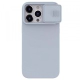 Husa MagSafe pentru Apple iPhone 15 Pro, Nillkin, CamShield Silky, Gri