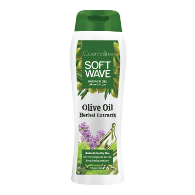 Gel de dus cu ingrediente naturale, aroma de Ierburi si Ulei de Masline, Cosmaline Soft Wave, 400ml foto