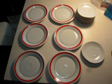 LOT de 6 farfurii desert din ceramica diam. 24cm. + 8 farfurioare ceramica 19cm