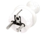 Conector alimentare AC 230V 16A Alb 3 PIN
