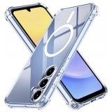 Husa antisoc pentru samsung galaxy a15, airbag magsafe, 4 colturi ranforsate, clear