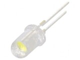 LED 5mm Alb Rece 25000&divide;30000mcd 90&deg; cu Parte Frontală Convexă - Iluminare Eficientă