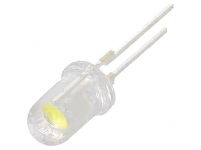 LED 5mm Alb Rece 25000&amp;divide;30000mcd 90&amp;deg; cu Parte Frontală Convexă - Iluminare Eficientă foto