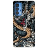 Husa compatibila cu Motorola Edge 20 Lite model dragon, Silicon, TPU, Viceversa, Transparent, Carcasa