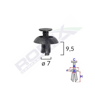 Clema Fixare Bara Protectie Pentru Toyota Lexus Set 10 Buc 134422 C60459-RMX foto