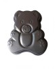 Tava copt placinta Ursulet 19cm metal gri, compatibila cuptor. Forma asimetrica universala cu 1 compartiment