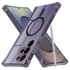 Husa MagSafe pentru Samsung Galaxy S25 Ultra S938, Techsuit, Shockproof Clear, Fumurie