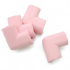 Set 4 bucati protectii colturi, masa, forma L, camera copilului, culoare roz