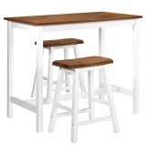 Cumpara ieftin Set mobilier tip bar, masa si scaune, 3 piese, lemn masiv